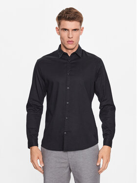 Jack&Jones Jack&Jones Marškiniai Gingham 12181602 Juoda Slim Fit