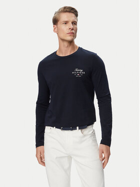 Tommy Hilfiger Tommy Hilfiger Longsleeve Script Stack MW0MW43225 Bleumarin Regular Fit