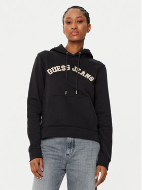 Guess Jeans Guess Jeans Μπλούζα W5RQ17 K68I4 Μαύρο Regular Fit