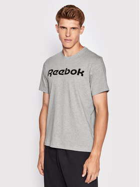 Reebok Reebok T-shirt Graphic Series Linear Logo FP9162 Grigio Slim Fit