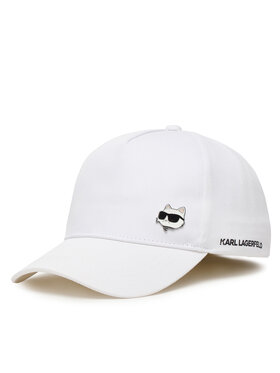 KARL LAGERFELD KARL LAGERFELD Cepure ar nagu Z31196 Balts