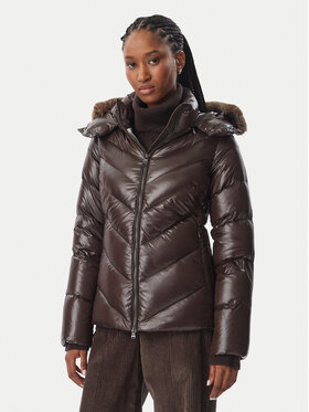 Hetregó Hetregó Pūkinė striukė Inari 8R624KF 26W004 Tamsiai ruda Slim Fit