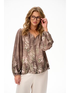 blue shadow blue shadow Bluzka Li Brązowy Regular Fit