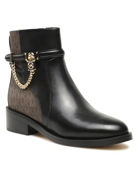 MICHAEL Michael Kors MICHAEL Michael Kors Členková obuv Hamilton Flat Bootie 40F3HAME6L Čierna