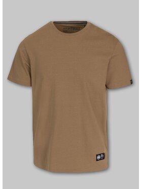 PITBULL PITBULL T-Shirt Koszulka męska NO LOGO M Brązowy Regular Fit