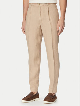 Tommy Hilfiger Tommy Hilfiger Текстилни панталони Smart Casual MW0MW42708 Тъмнобежов Regular Fit