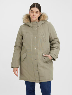 Vero Moda Curve Vero Moda Curve Parka Trok 10267442 Zelená Regular Fit