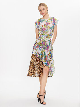 Just Cavalli Just Cavalli Vsakodnevna obleka 74PBO913 Bela Regular Fit