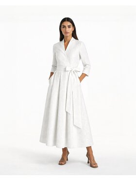 Castellani Castellani Sukienka codzienna Yoko Biały Regular Fit