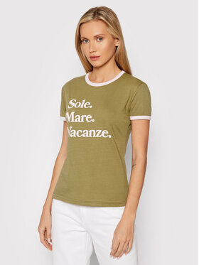 Drivemebikini Drivemebikini T-shirt Sole Mare Vacanze 2021-DRV-074_KHP Zelena Regular Fit