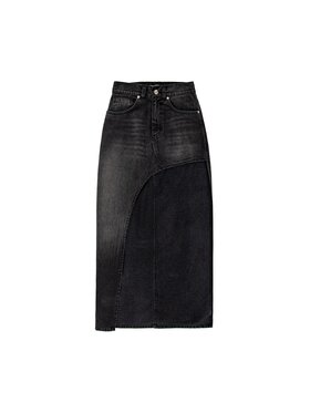 MissDenim MissDenim Spódnica jeansowa Maxi Czarny Slim Fit