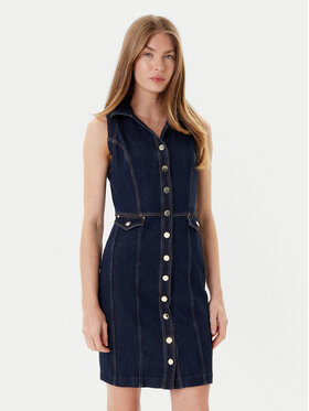 Guess Guess Sukienka jeansowa W5YK24 D5PW1 Granatowy Regular Fit