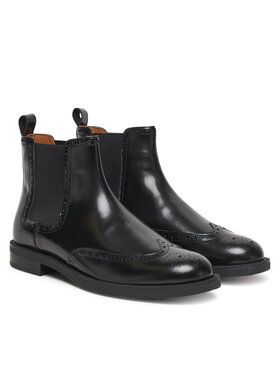 Tommy Hilfiger Tommy Hilfiger Gležnjarji Chelsea Hilfiger Vogue FM0FM05765 Črna