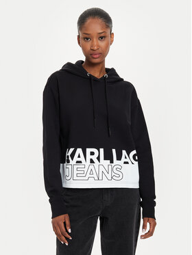 Karl Lagerfeld Jeans Karl Lagerfeld Jeans Majica dugih rukava 245J1803 Crna Regular Fit