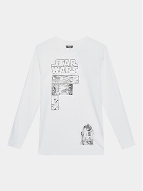 OVS OVS Bluzka STAR WARS 1891928 Biały Regular Fit