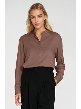 NIFE NIFE Halenka B194 Hnědá Oversize