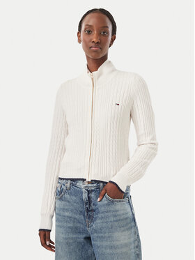 Tommy Jeans Tommy Jeans Kardigāns DW0DW23355 Krēmkrāsas Slim Fit