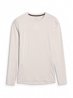 4F 4F Koszulka techniczna BASIC+ Kremowy Slim Fit