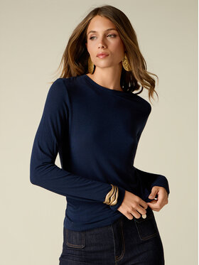 Oltre Oltre Blusa G079J004691N034 Blu Regular Fit