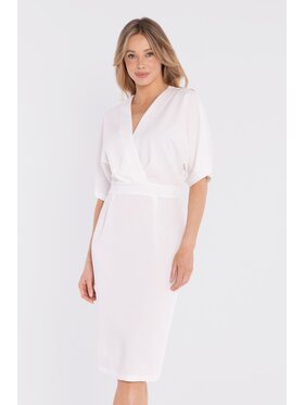 Stylove Stylove Abito da cocktail S434 Bianco Waisted Fit