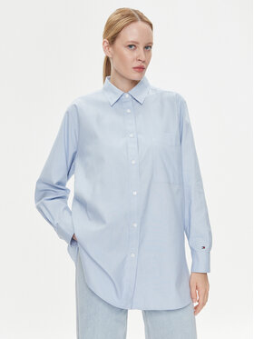 Tommy Hilfiger Tommy Hilfiger Hemd WW0WW38968 Himmelblau Oversize