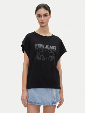 Pepe Jeans Pepe Jeans Póló Lira PL505996 Fekete Regular Fit