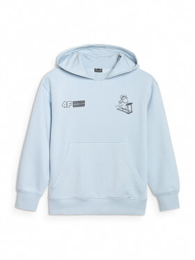 4F 4F Bluza SELF CARE Niebieski jasny Oversize