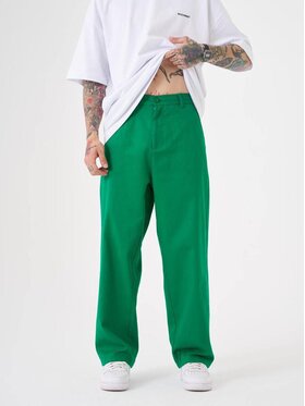 Machinist Machinist Spodnie materiałowe Spodnie Materiłowe Loose Fit Męskie Zielone Machinist Comfort L Zielony Loose Fit