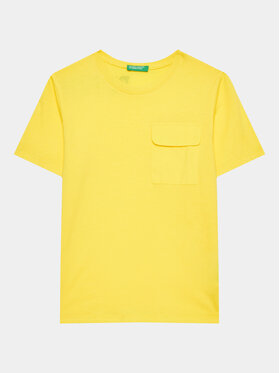 United Colors Of Benetton United Colors Of Benetton Тишърт 3096G1097 Жълт Regular Fit