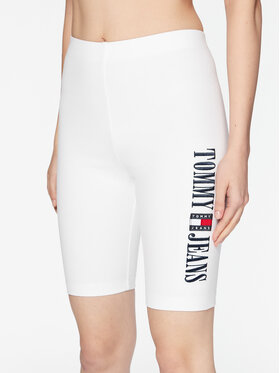 Tommy Jeans Tommy Jeans Cyklistické šortky DW0DW15643 Biela Slim Fit