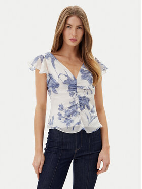 Guess Guess Bluse W5GH86 WCWF2 Weiß Classic Fit