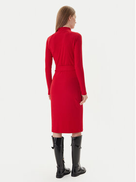 LAUREN RALPH LAUREN LAUREN RALPH LAUREN Pletena obleka 200980036002 Rdeča Slim Fit