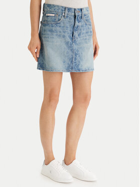 Calvin Klein Jeans Calvin Klein Jeans Spódnica jeansowa 90S Mini  LV147F679G Niebieski Regular Fit