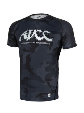 PITBULL PITBULL Koszulka techniczna Rashguard ADCC Camo XXL Czarny Slim Fit