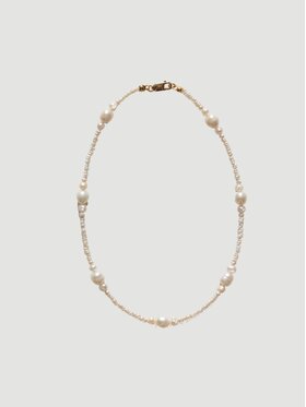 Amétrine  Amétrine Choker perłami różnorodnymi Złoty