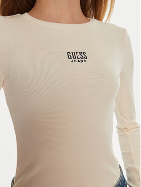 Guess Bluza W4BI59 KA0H1 Bež Slim Fit