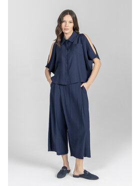 Deni Cler Milano Deni Cler Milano Bluzka T-DC-1236-F2-20-58-1 Granatowy Loose Fit