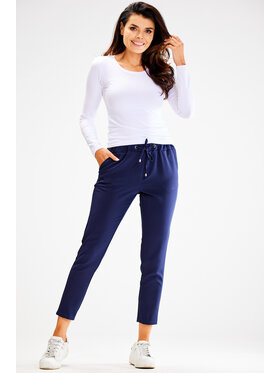 Awama Awama Spodnie damskie A600 Granatowy Basic Fit