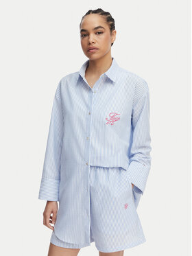 Tommy Hilfiger Tommy Hilfiger Cămașă Seersucker UW0UW06474 Albastru Regular Fit