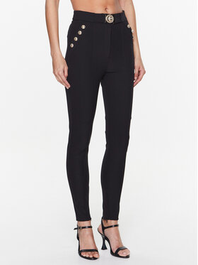 Babylon Babylon Hlače iz tkanine S_S00507 Črna Slim Fit