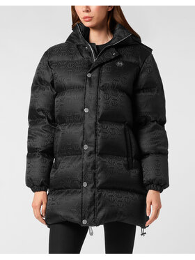 PHILIPP PLEIN PHILIPP PLEIN Vatovaná bunda 26393 Černá Regular Fit