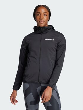 adidas adidas Bluza Terrex Xperior Climawarm+ Wind Light Fleece Hooded Czarny Slim Fit