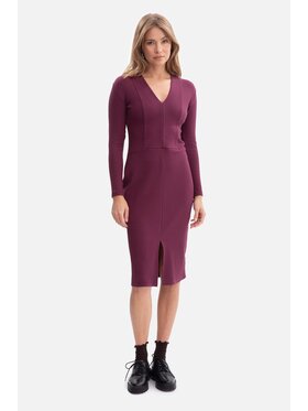 BeWear BeWear Sukienka dzianinowa b307 Fioletowy Baggy Fit