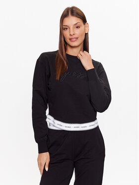 Guess Guess Bluza O3YQ01KBS91 Czarny Regular Fit