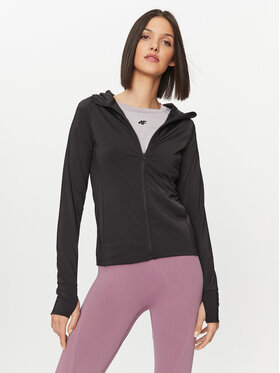 4F 4F Pulóver 4FAW23TFSWF208 Fekete Regular Fit
