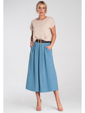 FIGL FIGL Spódnica midi M1201 Niebieski Flared Fit