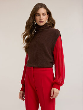 Motivi Motivi Cardigan M063W003744N022 Marrone Slim Fit