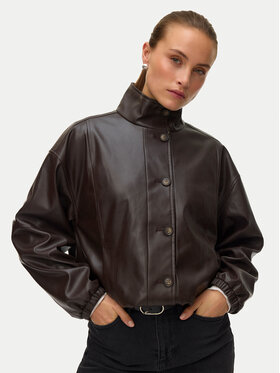 Vero Moda Vero Moda Bunda z imitácie kože Polly 10344161 Hnedá Relaxed Fit