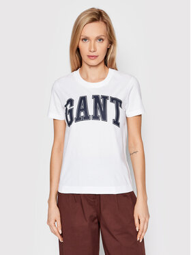 Gant Gant Тишърт Md. Fall 4200221 Бял Regular Fit