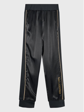 KARL LAGERFELD KARL LAGERFELD Spodnie dresowe Z14196 D Czarny Regular Fit